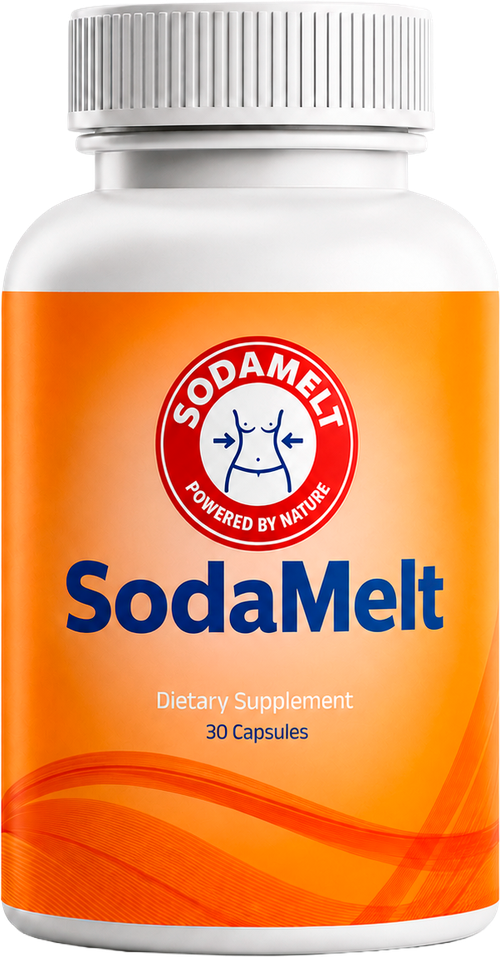 SodaMelt dietary supplement bottle — 30 capsules, Powered by Nature